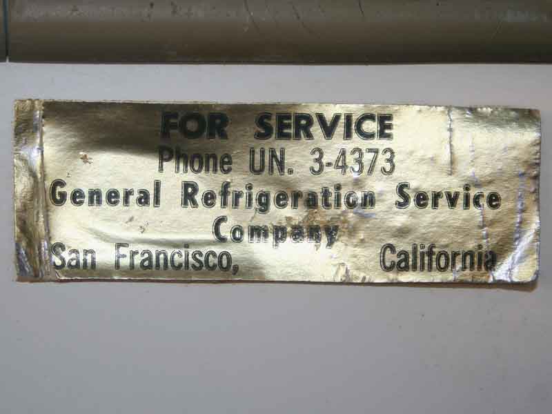 Old Fridge Tag